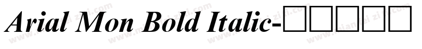 Arial Mon Bold Italic字体转换